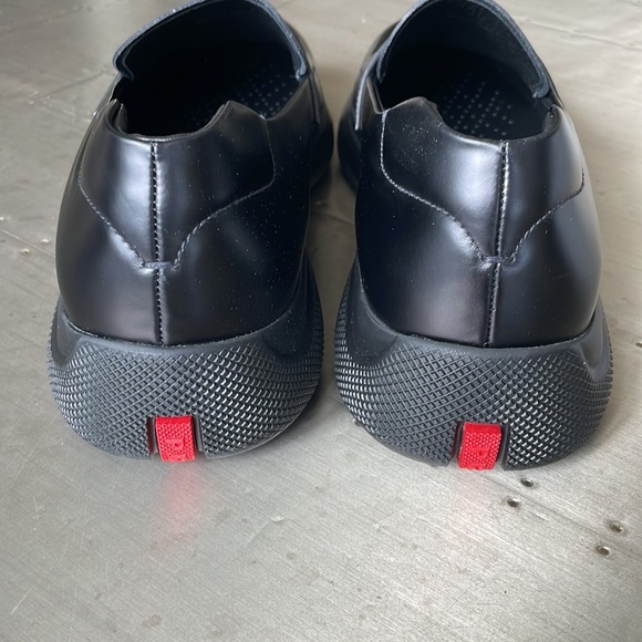 Store display Prada lug sole penny loafers black Oxford flats sz UK 8/US 9 - Picture 7 of 11